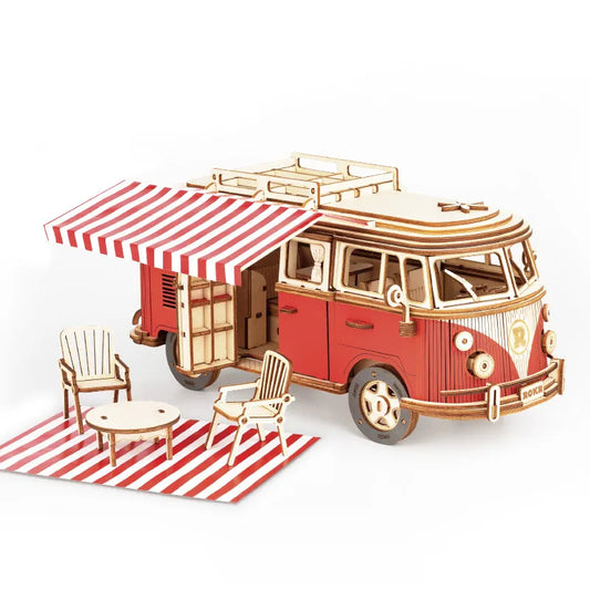 Holz- Modellbau VW- Camper Retro